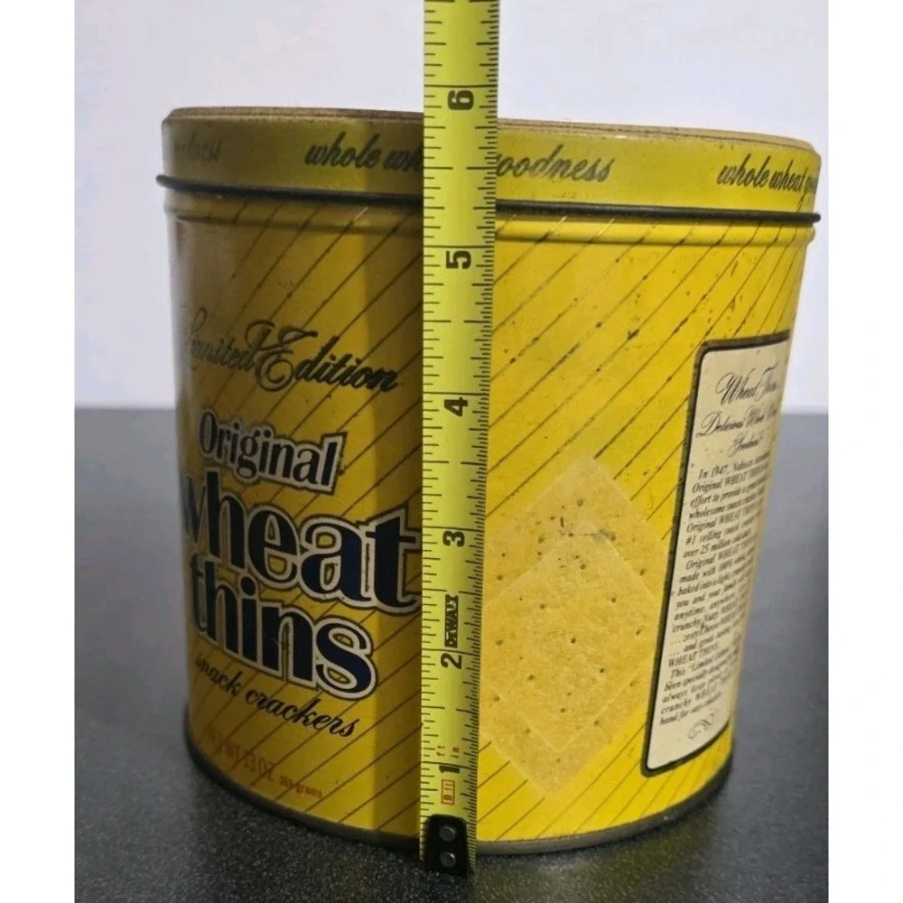 3pc Vintage Peanut Planters Wheat Thins Crayola‎ 80s Tin Lot Metal Cans Lids